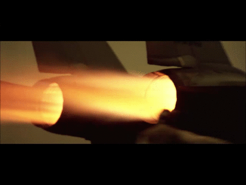 Jet from Top Gun taking off GIF